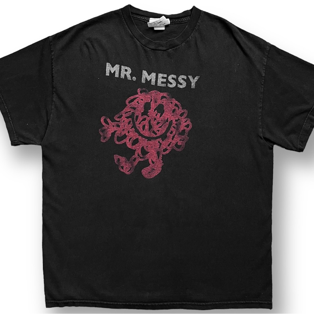 Large Y2K 2007 Little Miss “Mr Messy” Black Tee